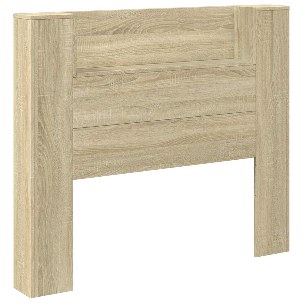 Kopfteil mit LED Regal Sonoma 120 cm