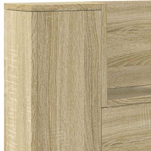 Kopfteil Schrank mit LED Sonoma 140 cm