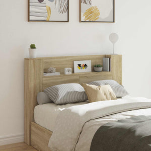 Kopfteil Schrank mit LED Sonoma 140 cm