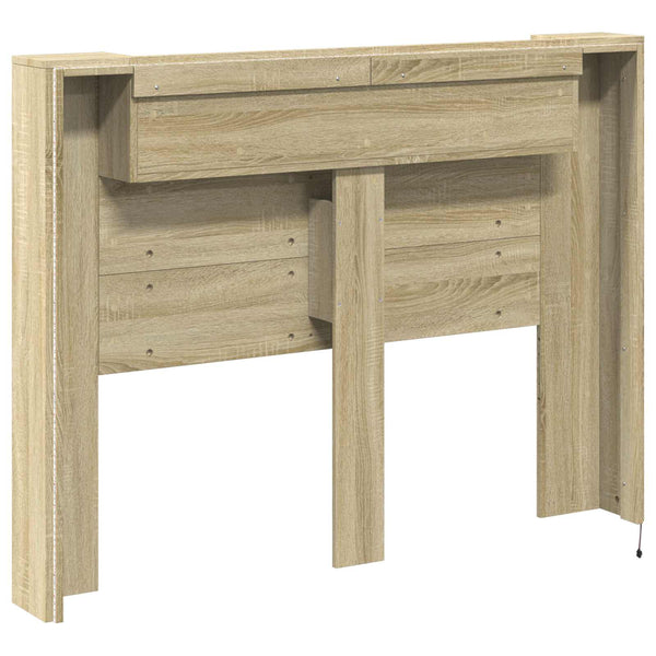 Kopfteil Schrank mit LED Sonoma 140 cm