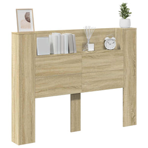 Kopfteil Schrank mit LED Sonoma 140 cm