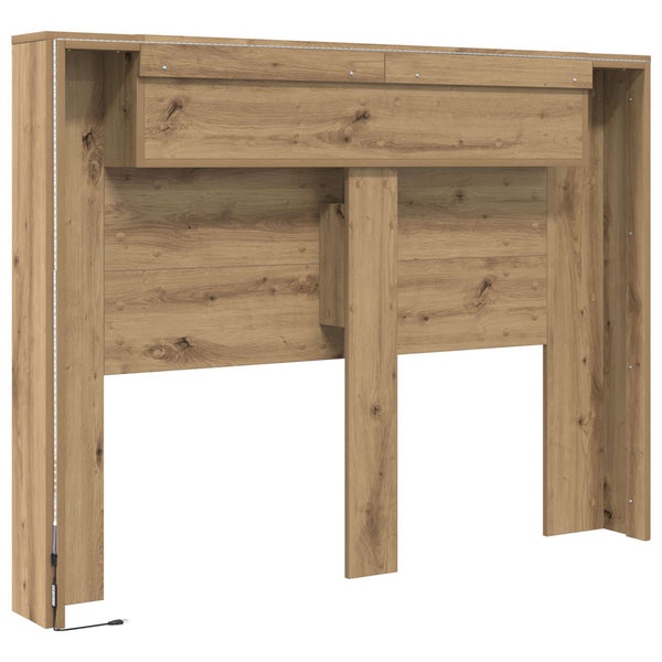 Kopfteil-Schrank mit LED Artisan-Eiche 140 cm