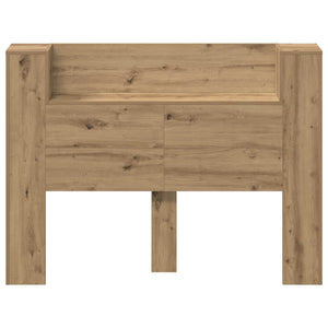 Kopfteil-Schrank mit LED Artisan-Eiche 140 cm