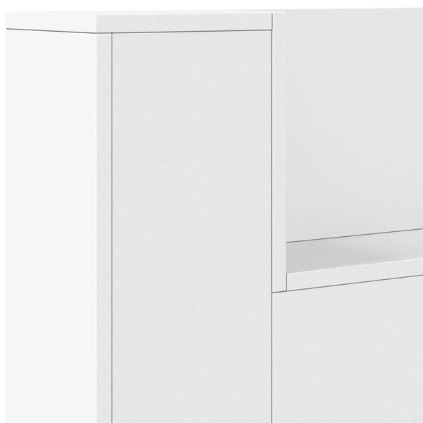 Kopfteil Schrank mit LED Regal Weiß 160cm