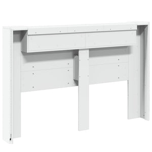 Kopfteil Schrank mit LED Regal Weiß 160cm