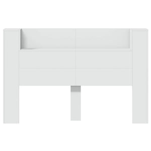 Kopfteil Schrank mit LED Regal Weiß 160cm