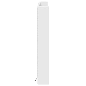 Kopfteil Schrank mit LED Regal Weiß 160cm