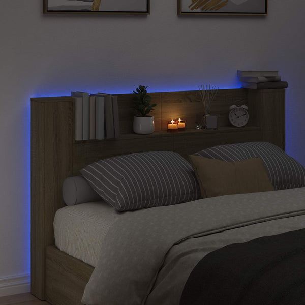 Kopfteil Schrank Sonoma mit LED 160cm
