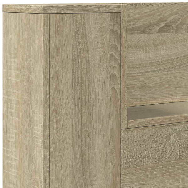 Kopfteil Schrank mit LED Sonoma 180cm