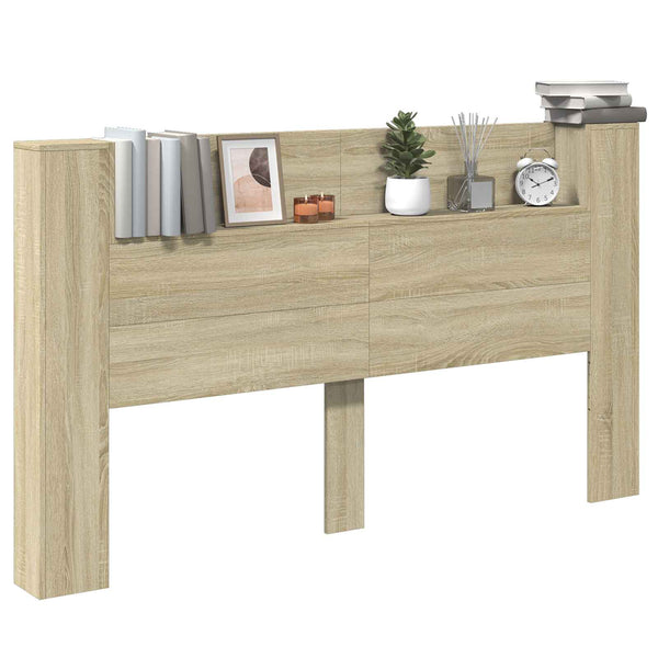 Kopfteil Schrank mit LED Sonoma 180cm