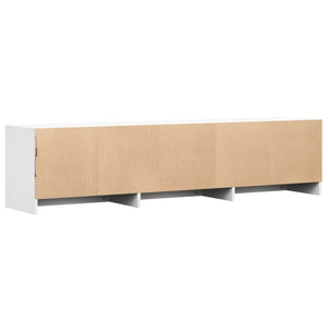 TV-Schrank mit LED, Weiß, 165 cm