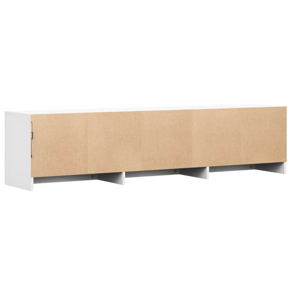 TV-Schrank mit LED, Weiß, 165 cm