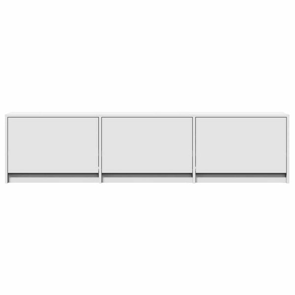 TV-Schrank mit LED, Weiß, 165 cm