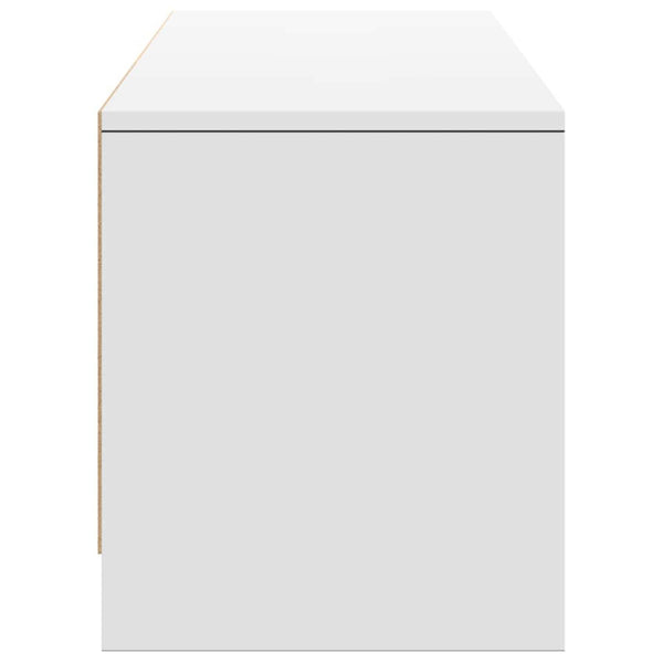 TV-Schrank mit LED, Weiß, 165 cm
