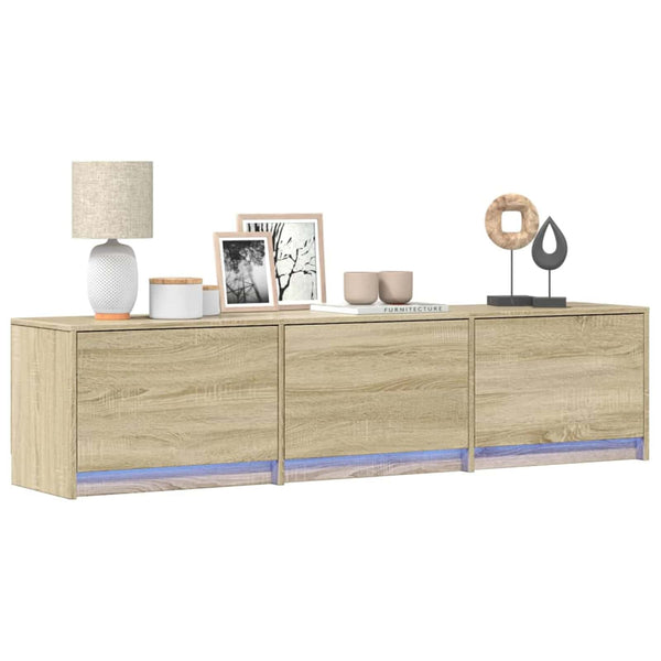 TV-Schrank Sonoma mit LED, 165 cm