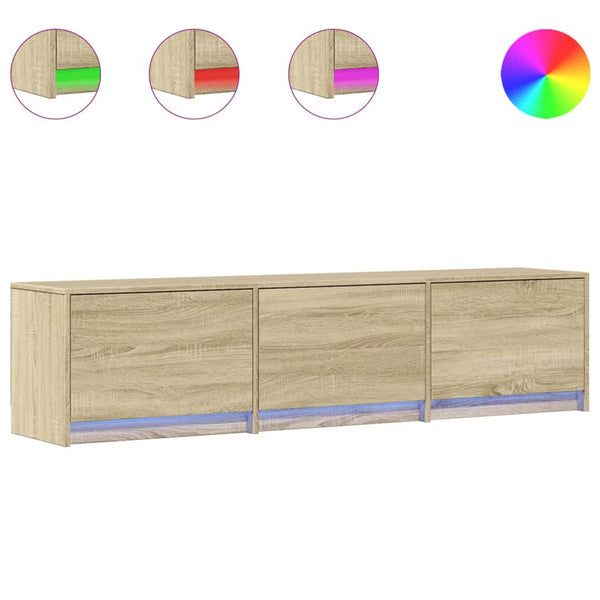 TV-Schrank Sonoma mit LED, 165 cm