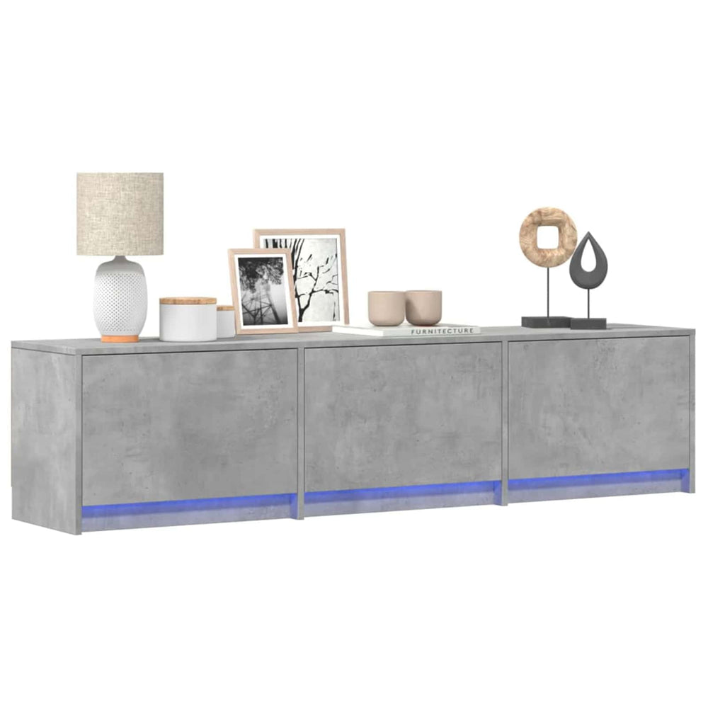 TV-Schrank mit LED Betonoptik 165cm