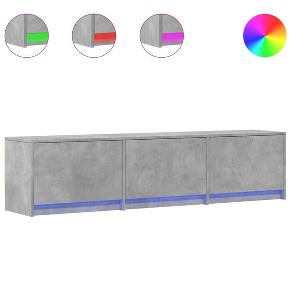 TV-Schrank mit LED Betonoptik 165cm