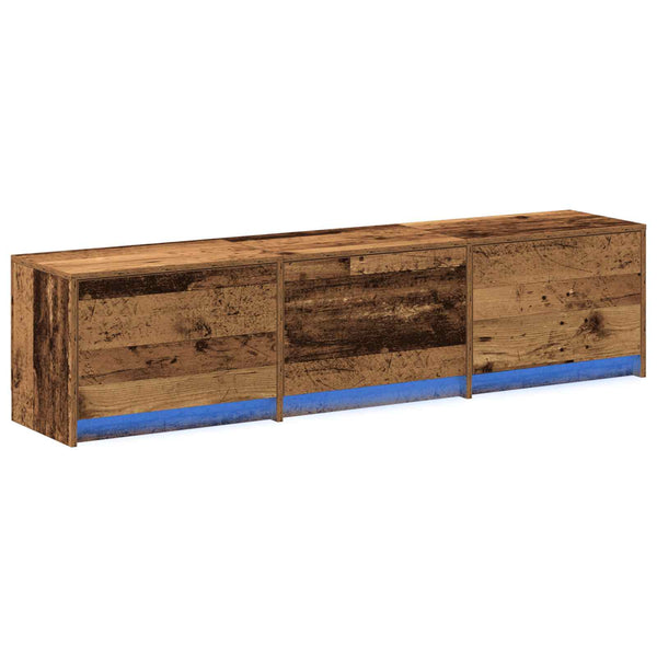 TV-Schrank mit LED Altholz Optik 165cm