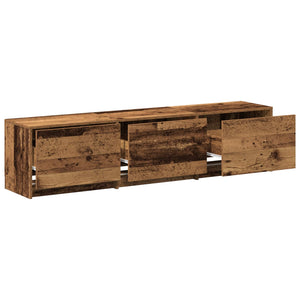 TV-Schrank mit LED Altholz Optik 165cm