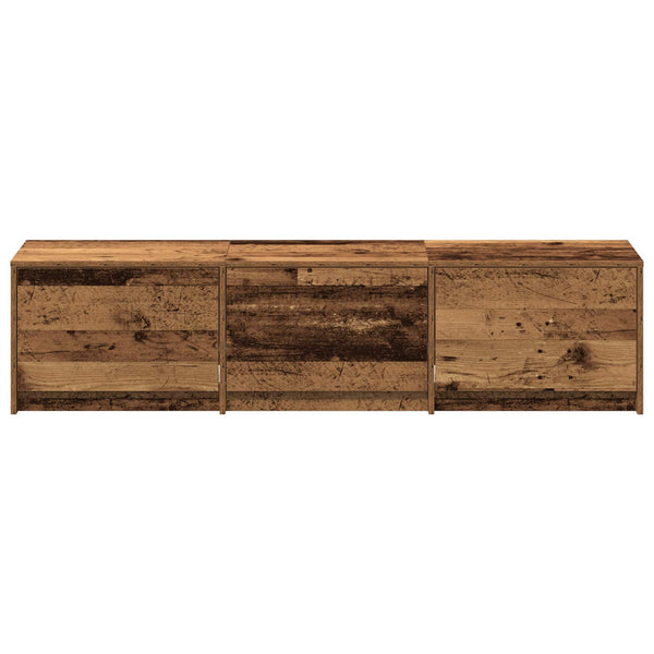 TV-Schrank mit LED Altholz Optik 165cm