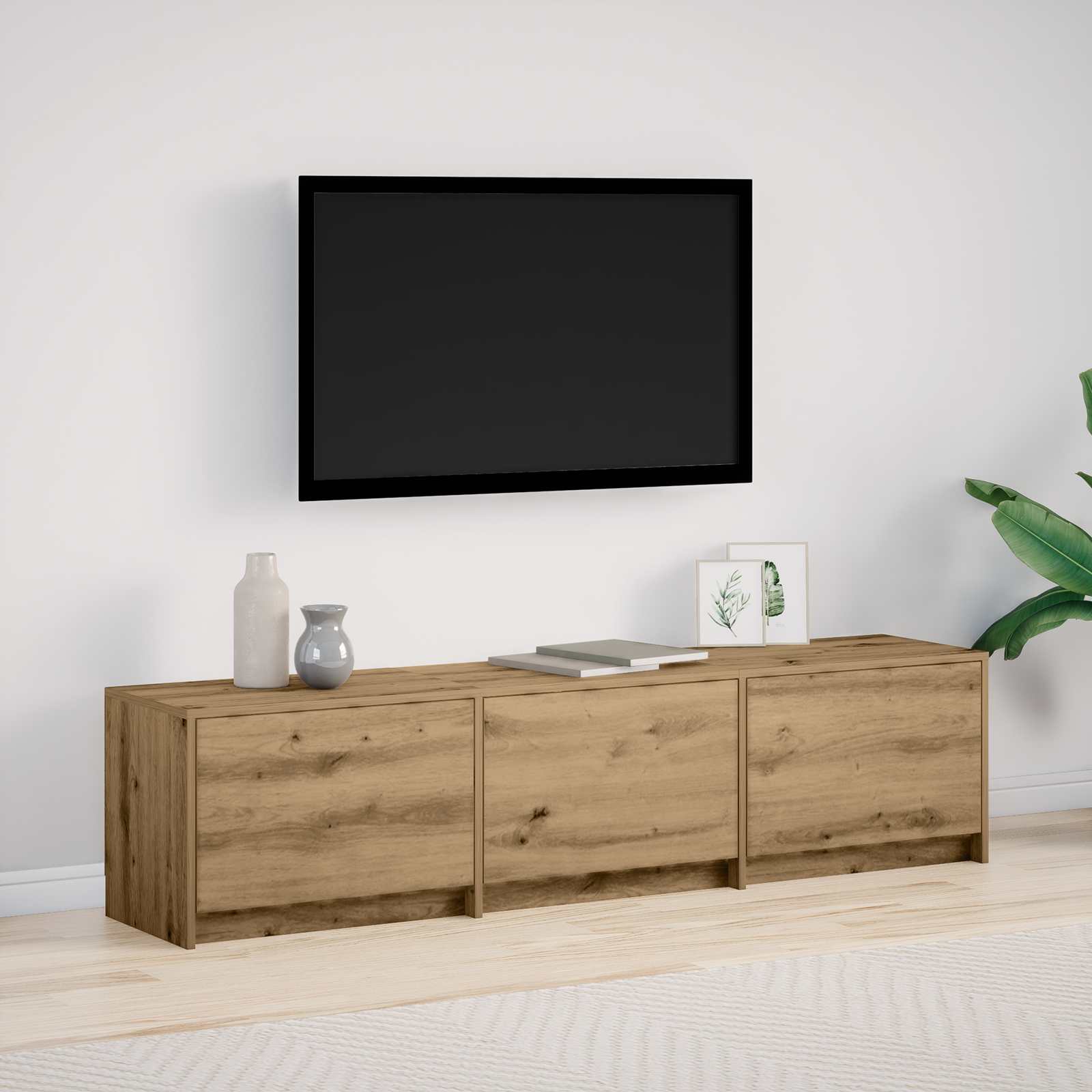 TV-Schrank Artisan Eiche mit LED 165cm