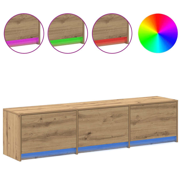 TV-Schrank Artisan Eiche mit LED 165cm