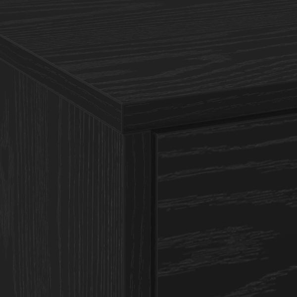 TV-Schrank Schwarz Eichenoptik 165 cm