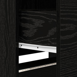 TV-Schrank Schwarz Eichenoptik 165 cm