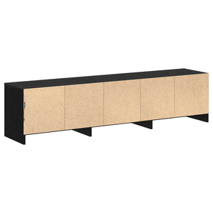 TV-Schrank Schwarz Eichenoptik 165 cm