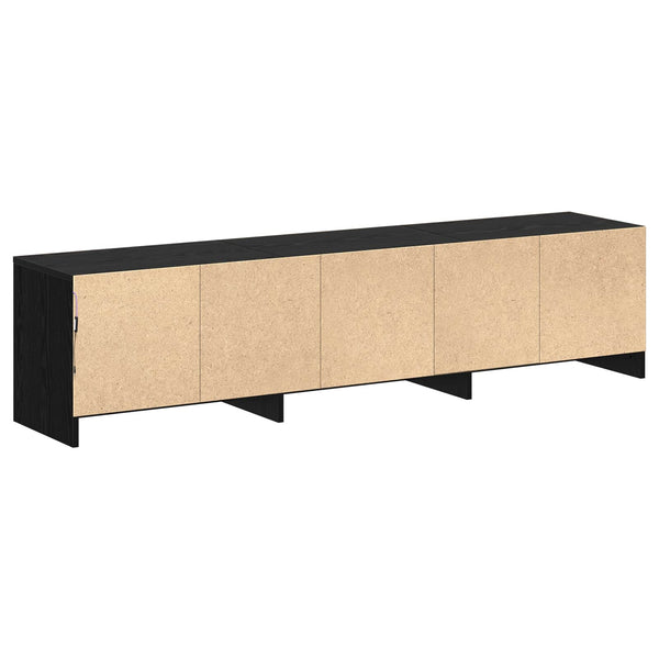 TV-Schrank Schwarz Eichenoptik 165 cm