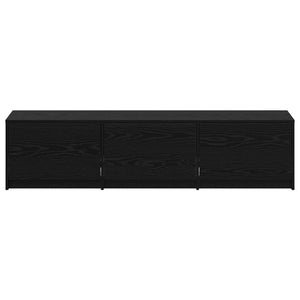 TV-Schrank Schwarz Eichenoptik 165 cm
