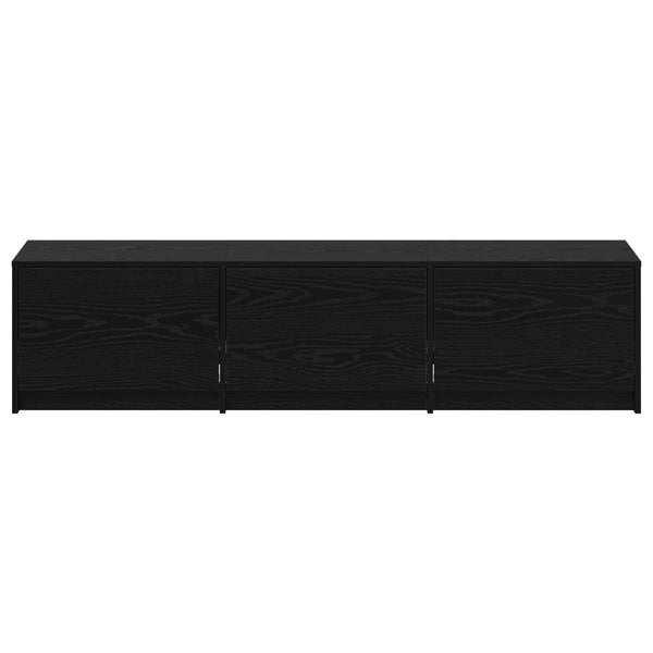 TV-Schrank Schwarz Eichenoptik 165 cm