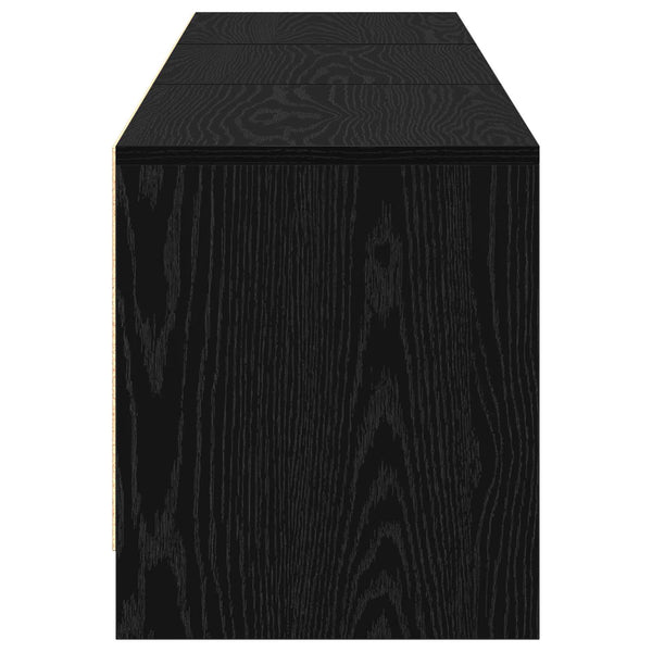 TV-Schrank Schwarz Eichenoptik 165 cm