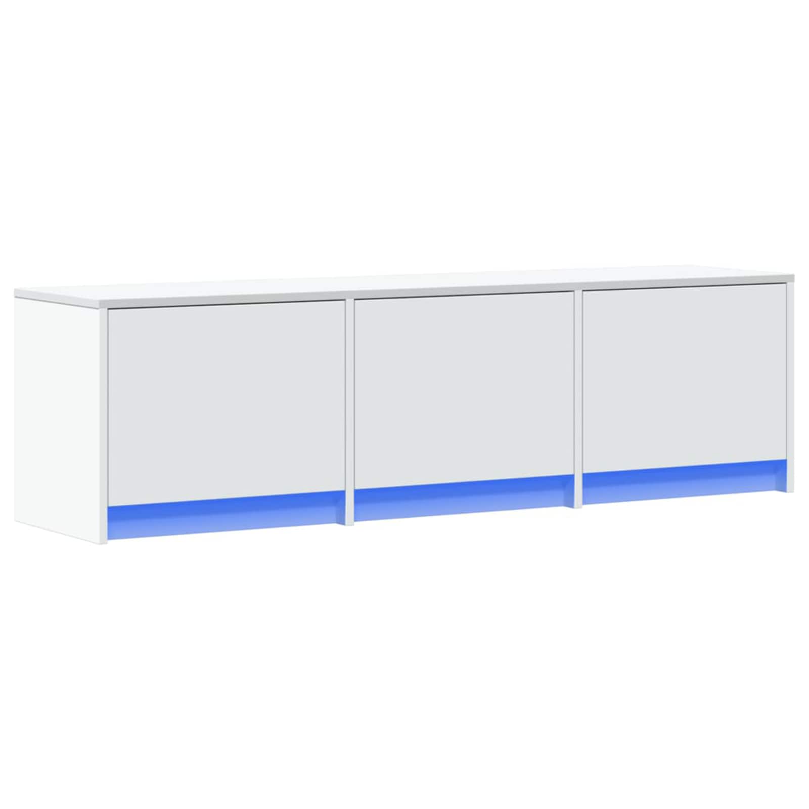 TV-Schrank Weiß mit LED 140cm