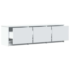 TV-Schrank Weiß mit LED 140cm