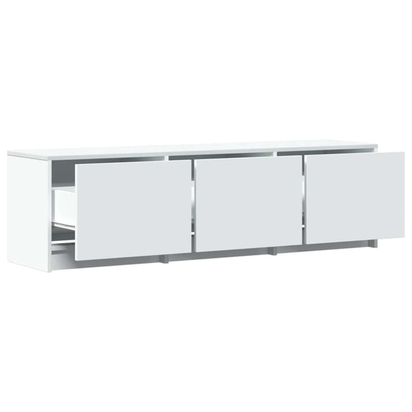TV-Schrank Weiß mit LED 140cm
