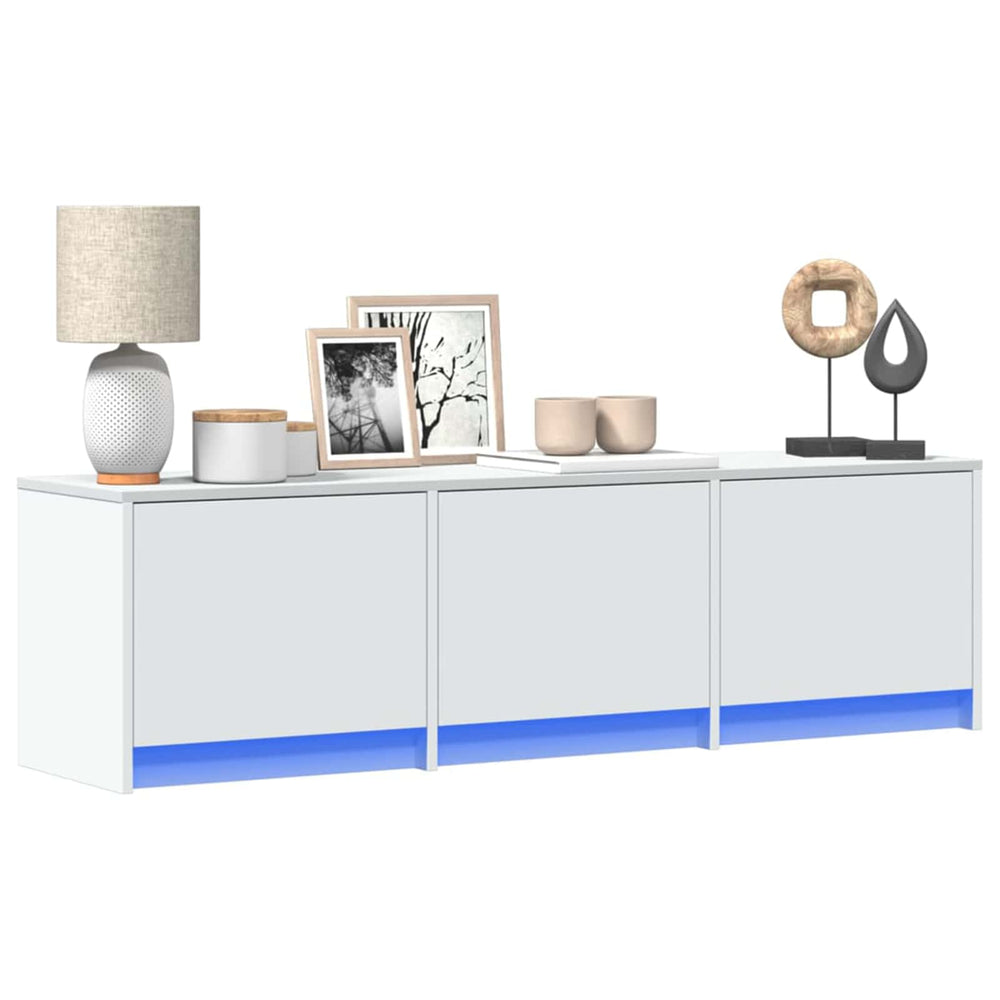 TV-Schrank Weiß mit LED 140cm