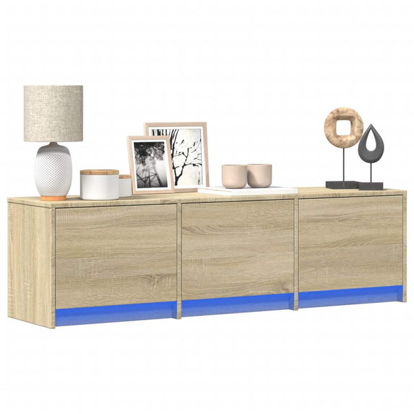 TV-Schrank mit LED Sonoma, 140 cm