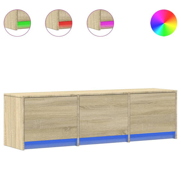TV-Schrank mit LED Sonoma, 140 cm