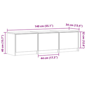 TV-Schrank mit LED Betonoptik 140cm