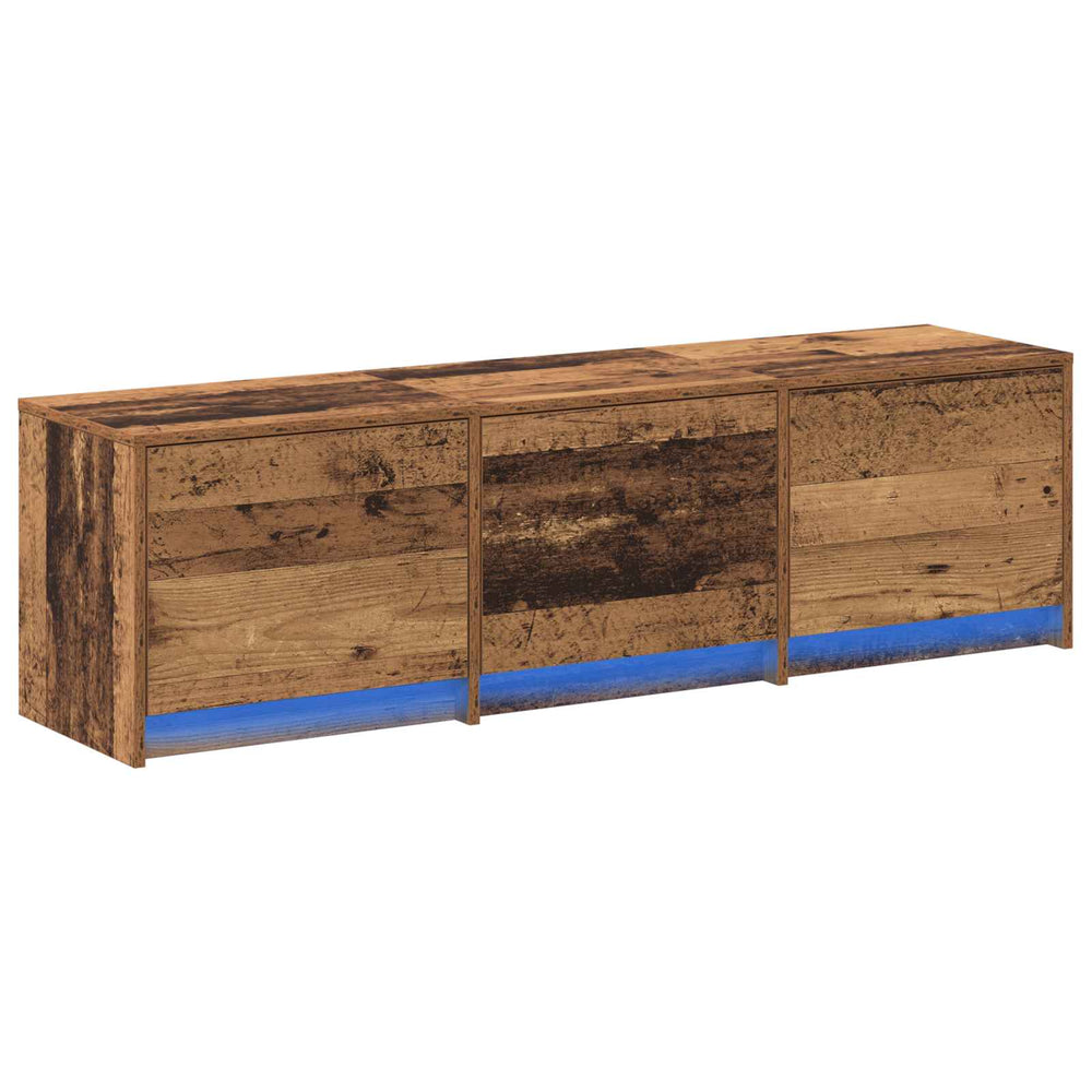 TV-Schrank mit LED Altholz, 140 cm