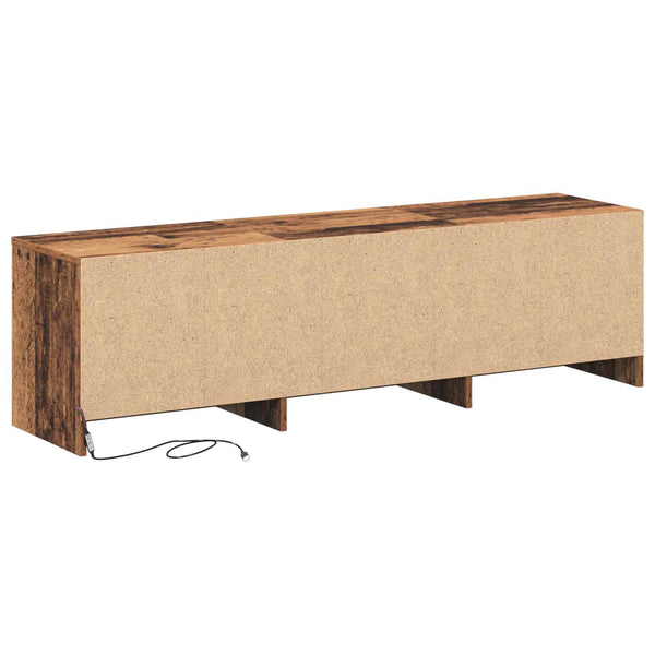 TV-Schrank mit LED Altholz, 140 cm