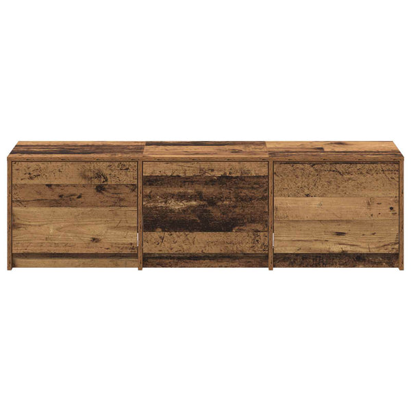 TV-Schrank mit LED Altholz, 140 cm