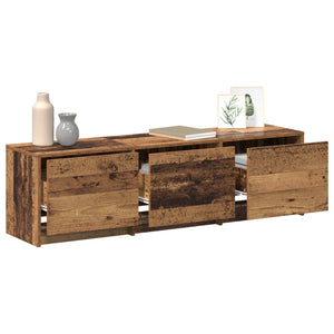 TV-Schrank mit LED Altholz, 140 cm