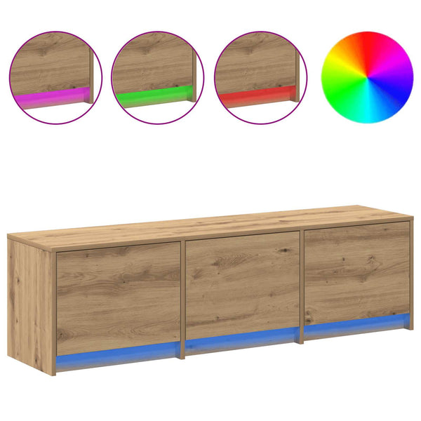 TV-Schrank Artisan Eiche mit LED 140cm