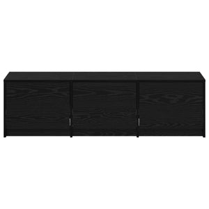 TV-Schrank Schwarz Eichenoptik 140 cm