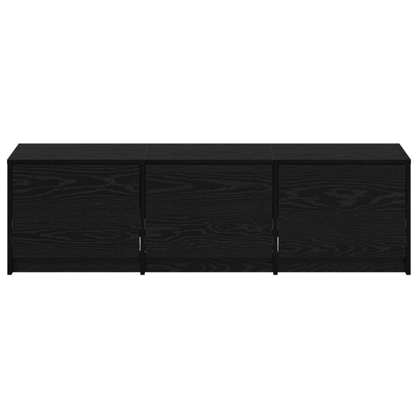 TV-Schrank Schwarz Eichenoptik 140 cm