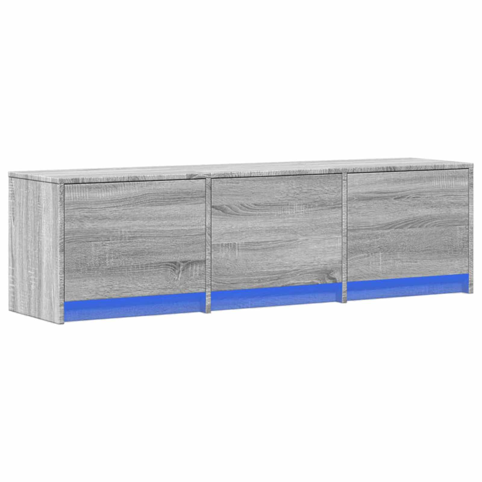 TV-Schrank mit LED, Grau Sonoma, 140 cm