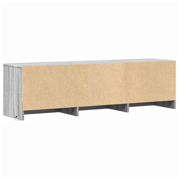 TV-Schrank mit LED, Grau Sonoma, 140 cm